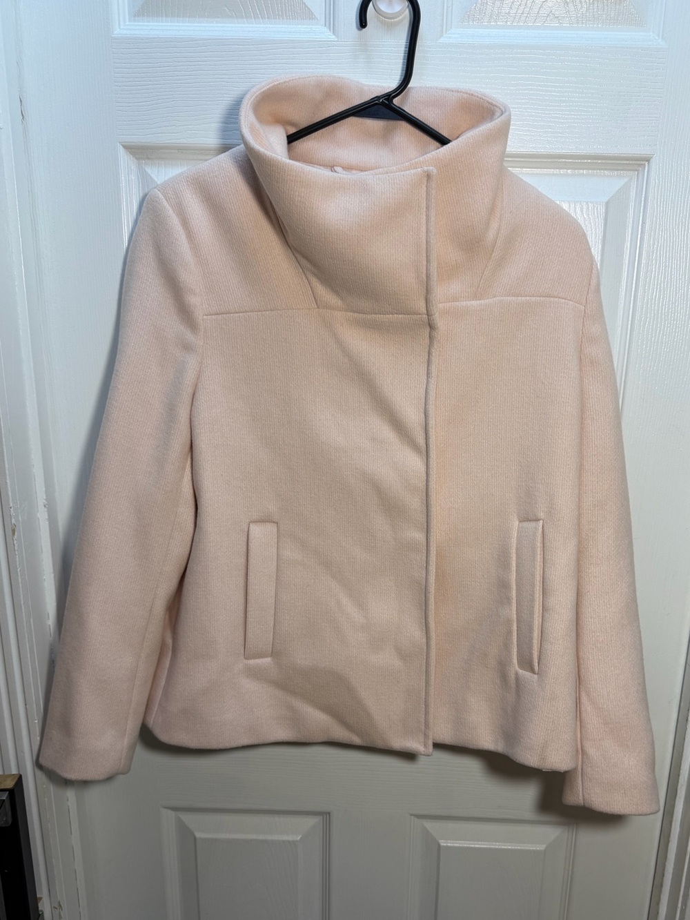 Old Navy Blush Pink Short Coat with Snap Front